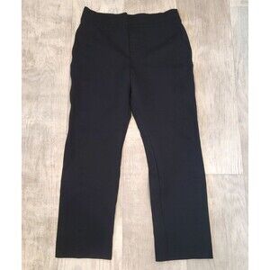 Spanx The Perfect Pant Size 1X Black Slim Straight Ponte Pull-On Stretch Comfort